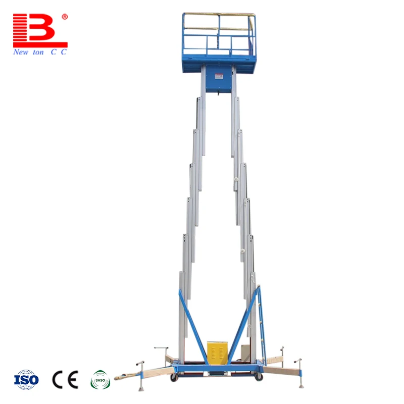 モバイル電気リフト装置、カーゴリフト、作業プラットフォーム、空中、油圧リフター、500kg、300kg、200kg、14m、16m