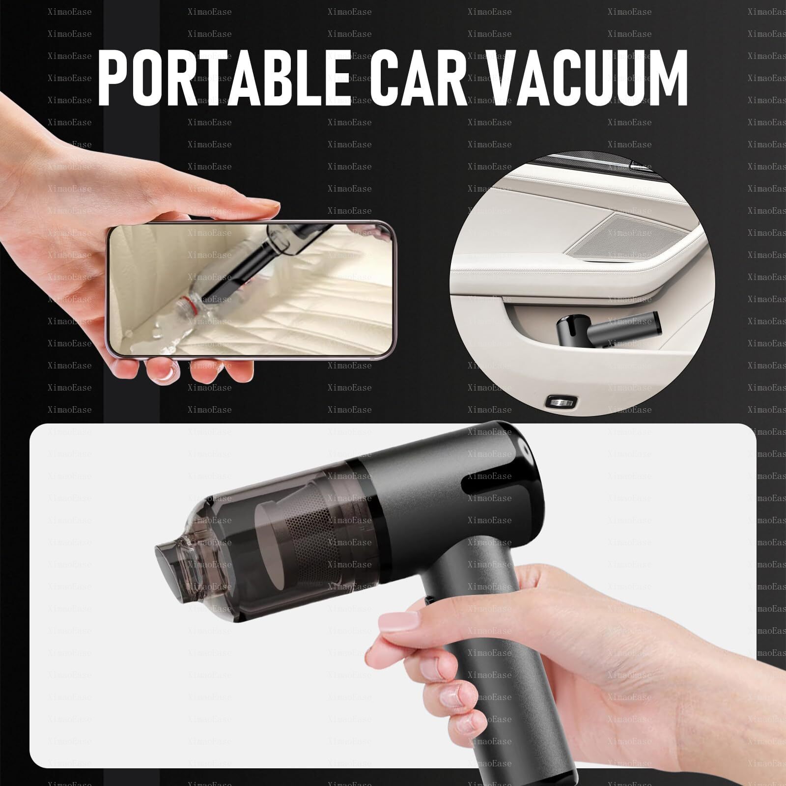 XimaoEase Aspirapolvere Wireless Soffiaggio Aspirazione Ad Alta Potenza Veicolo Laptop Multifunzione Aspirapolvere Portatile per Auto