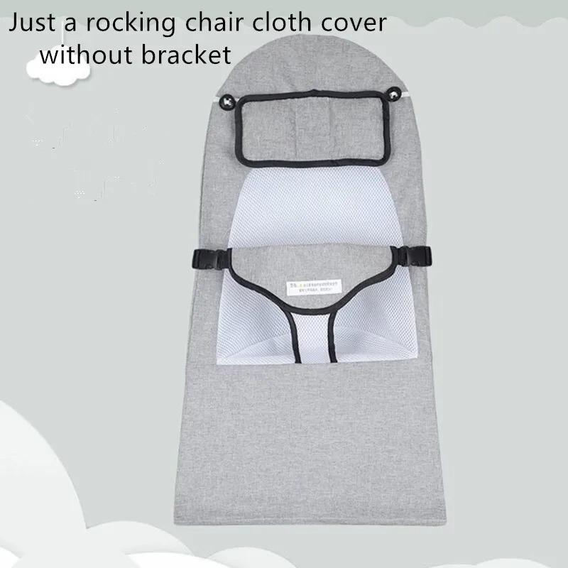 Housse en tissu pour chaise à bascule pour bébé, en tissu de lin, en forme de chat mignon, pour chaise longue pour bébé, housse à langer sans support