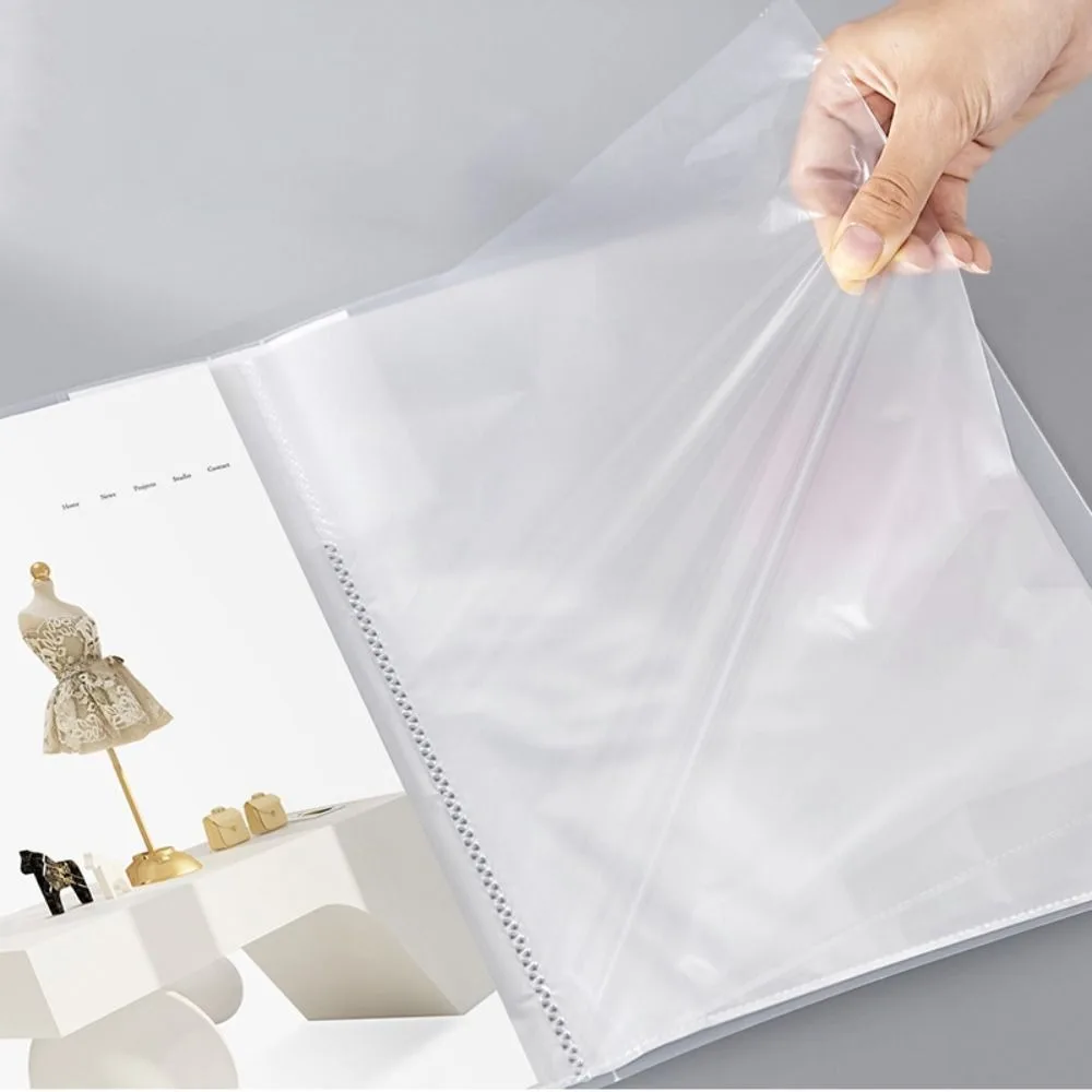Large Capacity A4 File Folder Waterproof Dustproof Paper Organizer 20/30/40/60/80/100 Sheets Transparent Document Container
