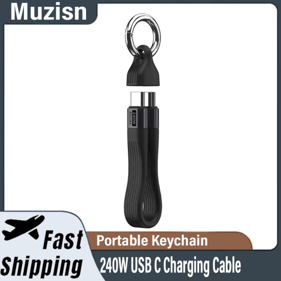 240 W USB-C-Ladekabel für iPhone 16 USB 4-Kabel Tragbarer Schlüsselanhänger 40 Gbit/s Datenübertragung Thunderbolt 4/3 8K bei 60 Hz Videoanzeige