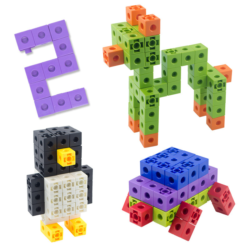 子供向けの教育用ビルディングブロック,100個,2x2x2cm,四角い立方体形状,DIY組み立てブロック,レンガモデルのおもちゃ,ピース/セット