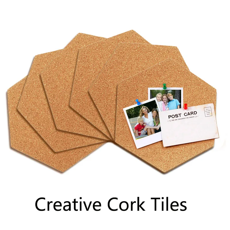 1/2/4/6pcs Small Sheet Removable Cork Board Wall Sticky Note Board for Message Pins Table RMB01