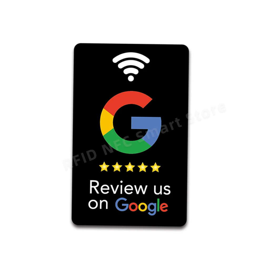 Google Review NFC Card Increase Your Reviews PVC Material Standard Card Size Google Tap To review Cards