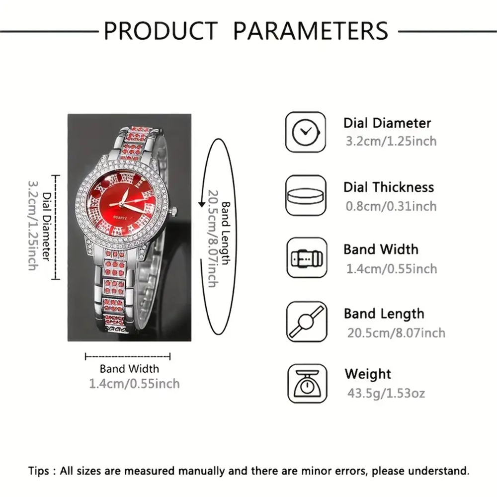 Conjunto de relógio de quartzo para casais da moda, caixa de liga de zinco, display analógico, presente perfeito para o Dia dos Namorados, Páscoa e Eid