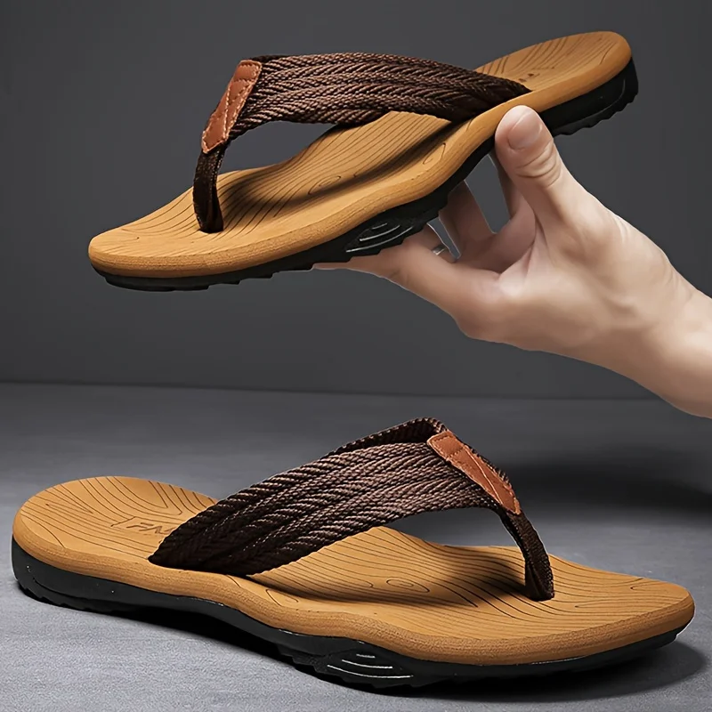 Klapki męskie Pmoiste, wsuwane, plażowe, wygodne, designerskie kapcie domowe, wysokiej jakości, letnie, antypoślizgowe na zewnątrz.
