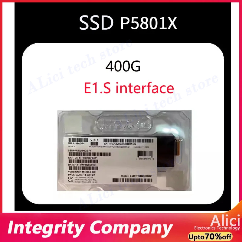 Para Intel Optane P5801X 400G E1.S 4,0 interfaz unidad de estado sólido de nivel empresarial nuevo original SSDPFR1Q400GBF1