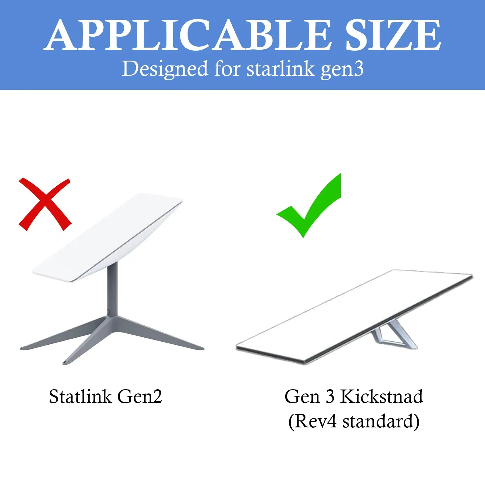 Pipe Adapter For Starlink Gen 3 Roof Pole Mount Stand Round Mounting Kit Accessories For Starlink Gen3 V3 Standard Dish