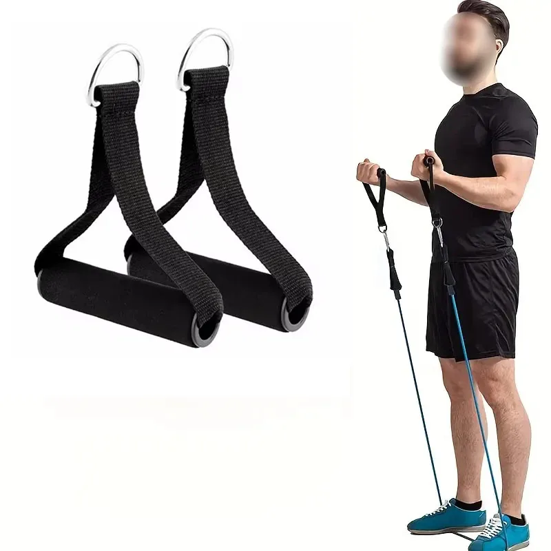 2 pezzi di fasce di resistenza per esercizi da palestra con impugnatura in corda professionale con maniglie antiscivolo Accessori per il fitness