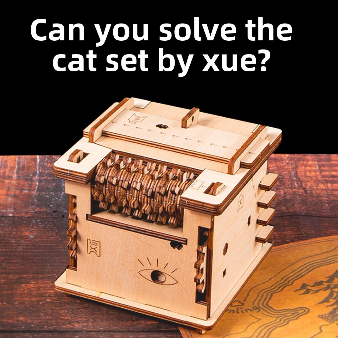Schrödinger's cat puzzle chamber escape decryption difficulty brain wooden box burning mechanism hell toy gm