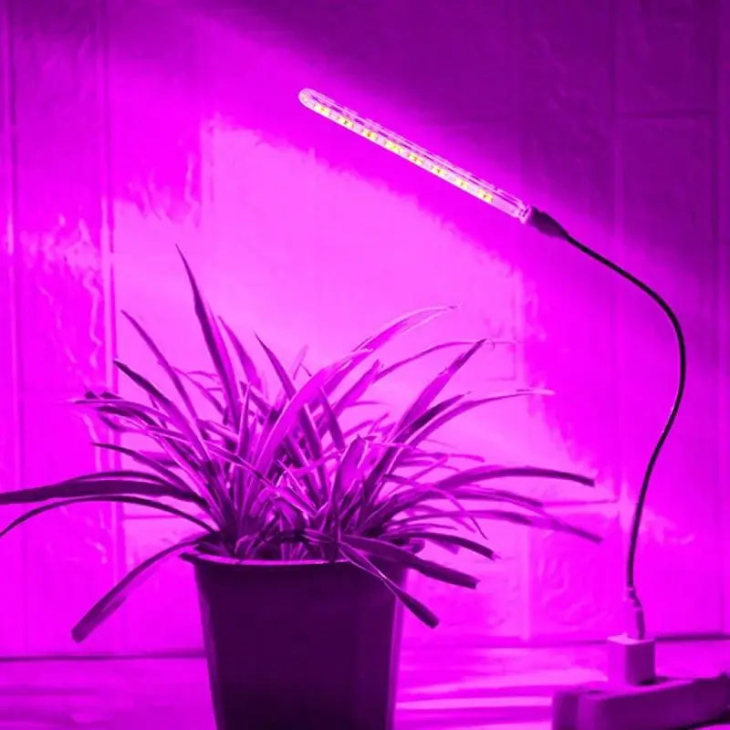 Listwa LED USB do uprawy roślin Pełne Spektrum Regulowana Lampa do Roślin do Wnętrz Hydroponicznych Sadzonek Kwiatów Półka Biurko Namiot do Uprawy Oświetlenie