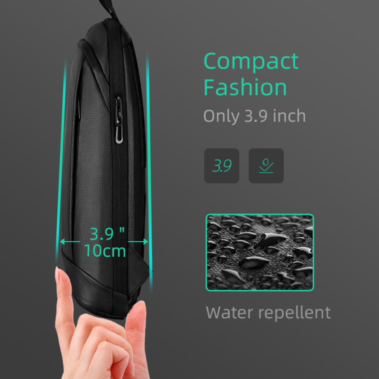Mochila MarkRyden para homens Mochila para laptop Mochila de negócios fina e leve Mochila escolar