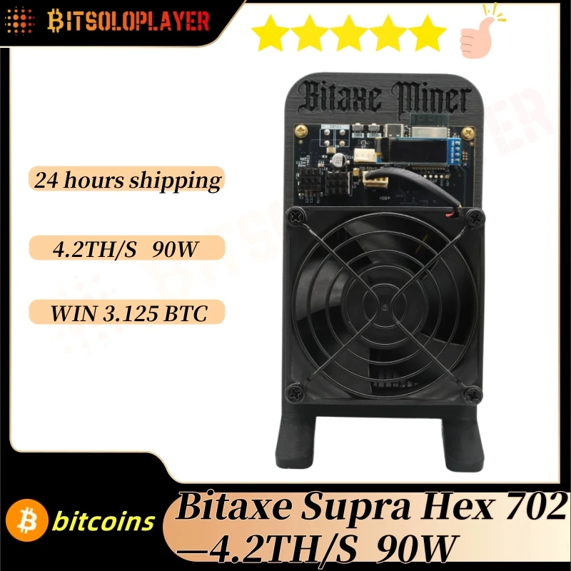 Bitaxe Supra Hex 701 4.2Th/s 90W BM1368 Asic Chip poderoso mineiro Bitcoin de código aberto