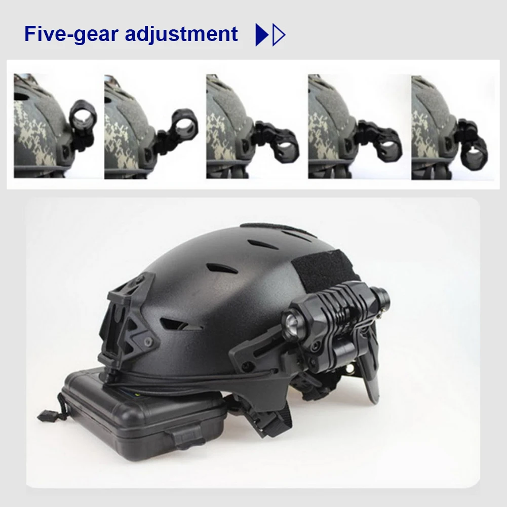 BOOIU หมวกกันน็อคยุทธวิธีไฟฉาย Mount 25 มม.หลายมุมไฟฉายคลิป Fast HELMET ADAPTER อุปกรณ์เสริมผู้ถือไฟหน้า