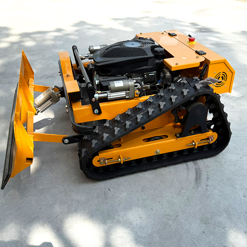 Aangepaste fabriekslevering CE EPA dieselmotor All Terrain grassnijmachine Landbouw rubberen rupsen met sneeuwschuiver