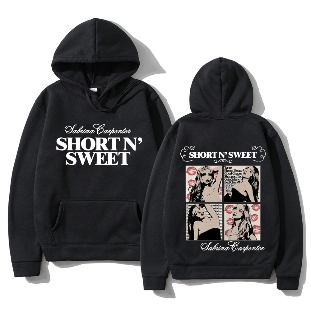 Sabrina Carpenter Short N' Sweet Sudadera con capucha hombres ropa de calle estética Casual sudaderas con capucha Unisex Otoño Invierno Harajuku sudaderas con capucha