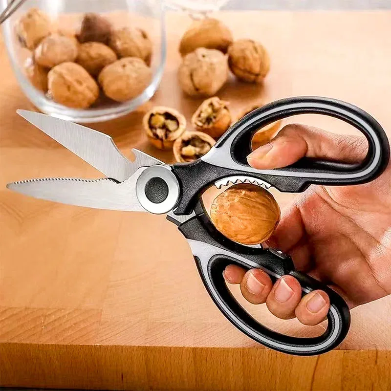 Herramientas de cocina multifunción de acero inoxidable, tijeras fuertes para cortar verduras en el hogar, hueso de pollo, pescado, comida, herramienta multiusos