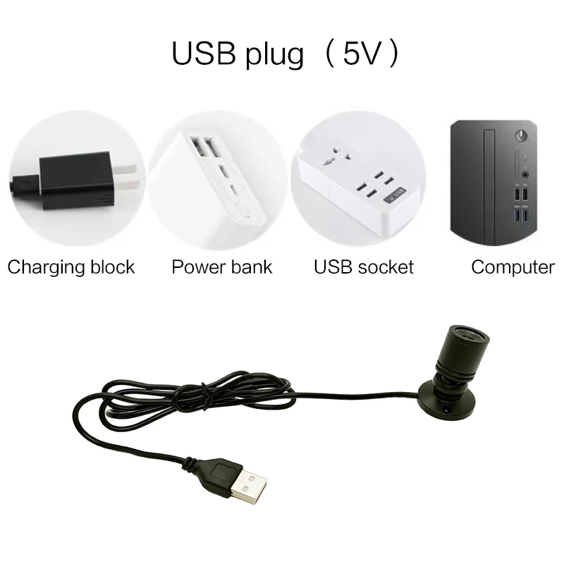 USB Led Wine Cabinets Mini Astigmatic Light Plug Spotlight For Model Display Counters Garage Kits Display Boxes Shelf Downlights
