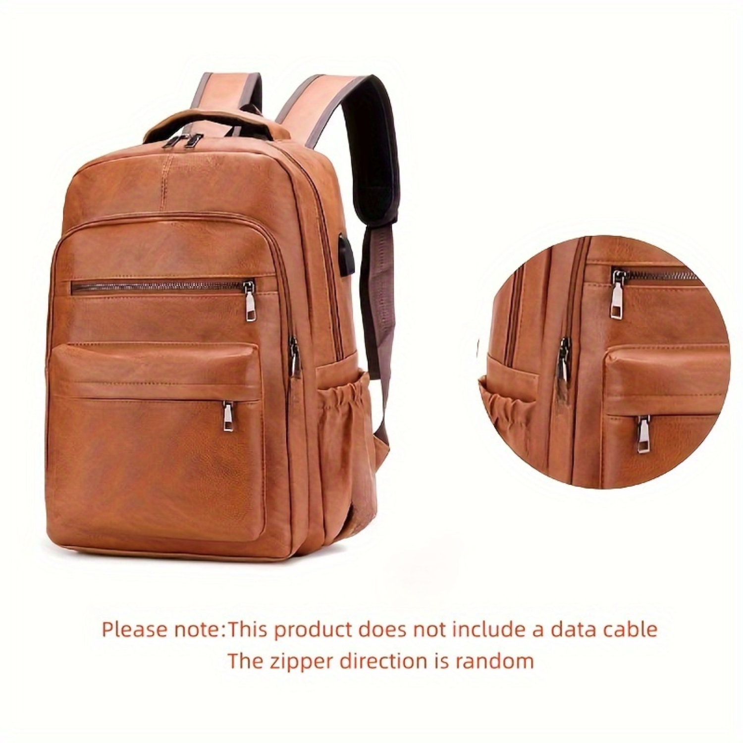 Mochila para estudiantes de cuero PU, mochila multifuncional para computadora al aire libre, bolso de hombro impermeable