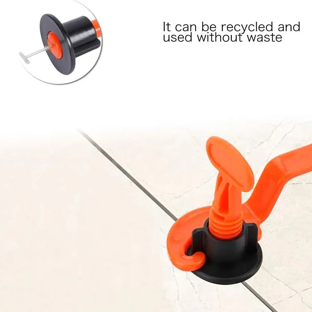 11-204Pcs Ceramic Floor Tile Leveling System Clips Spacers Porcelain Leveler Kit Construction Tools For Tile Laying Wall Fixing