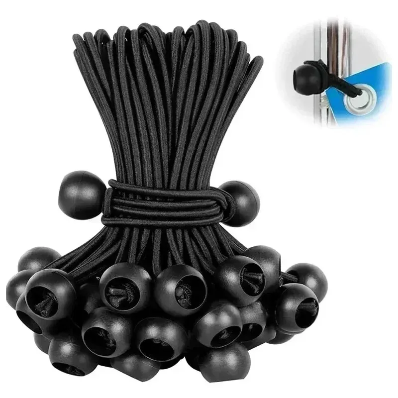 Bastoni a sfera elastica Battone in tela Asta della bandiera Cravatte Estremità del cavo Corda elastica Pizzo Palo fisso per barca Accessori per tende da campeggio 4 pezzi