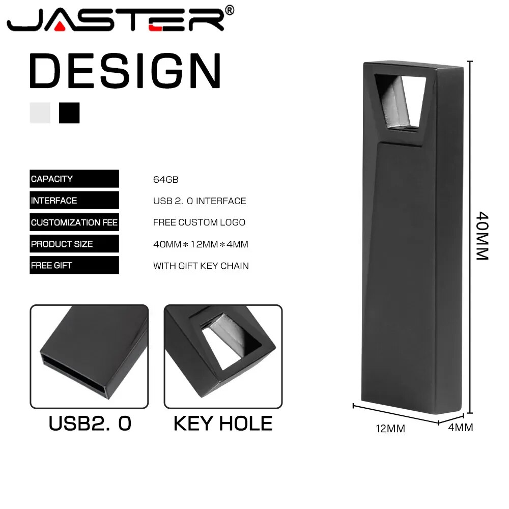 Jaster Mini Pen Drive 64GB Hochgeschwindigkeits-USB-Flash-Laufwerke 32GB schwarzer Memory Stick Pen drive Geschenk Schlüssel anhänger Speicher geräte u Disk