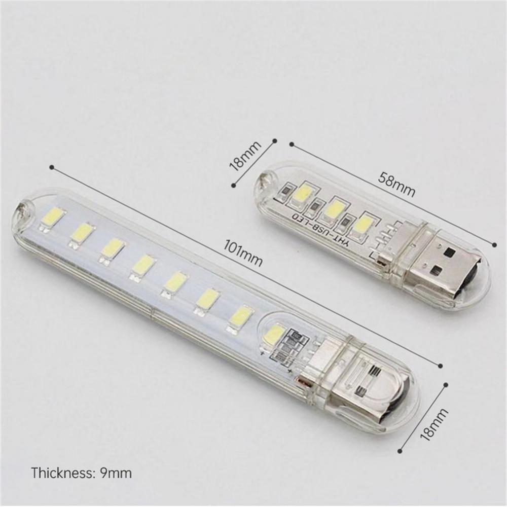 Mini luz Led Usb portátil DC5V lámpara de lectura ultrabrillante para libros 2/3/8/24 luces LED para banco de energía PC portátil iluminación para Notebook