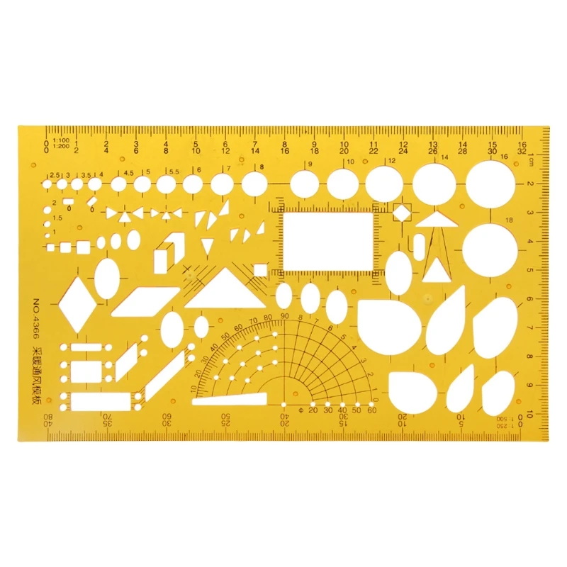 Ellipse Oval Template Geometry College Math Measuring Tool Stencil Ruler Student D5QC