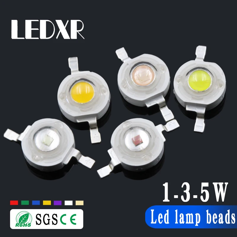 10/1000pcs LED โคมไฟลูกปัด 1 W/3 W/5 W สีขาวอุ่นสีขาวสีแดงสีเหลืองสีฟ้าสีเขียว ORANGE เลียนแบบ lumen โคมไฟลูกปัด