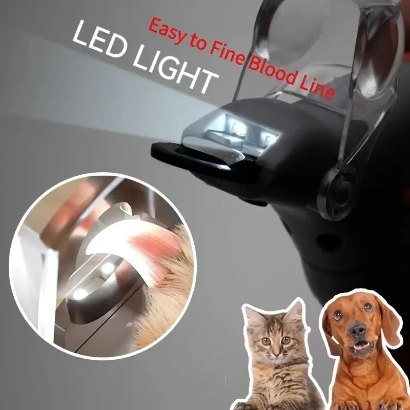 1 stuks verlichte LED-nagelknipper voor honden en katten - veilig en nauwkeurig trimmen - comfortabele grip voor verzorging