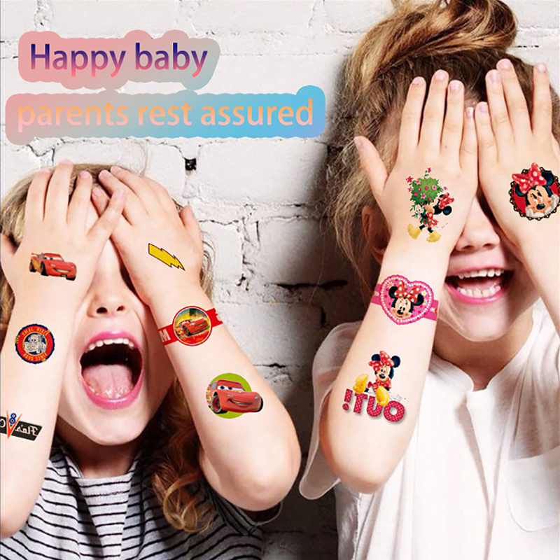 Disney Anime Frozen Mickey Mouse Sofia Child Temporary Body Art Tattoo Stickers Waterproof Transfer Printing Stickers Gift Box