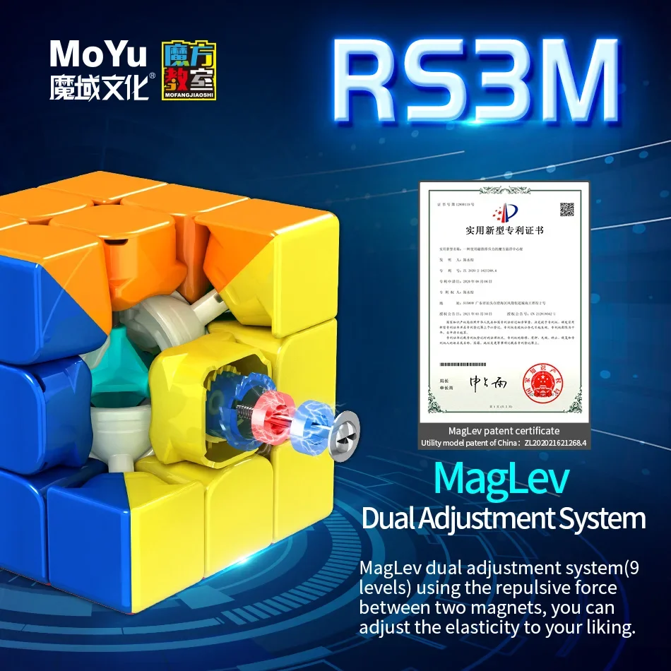 Moyu RS3M 2020 3X3X3 Từ Khối RS3 M 2021 Maglev Chuyên Nghiệp Đồ Chơi Xếp Hình RS3M 2021 cubo Magico RS3 M 2020