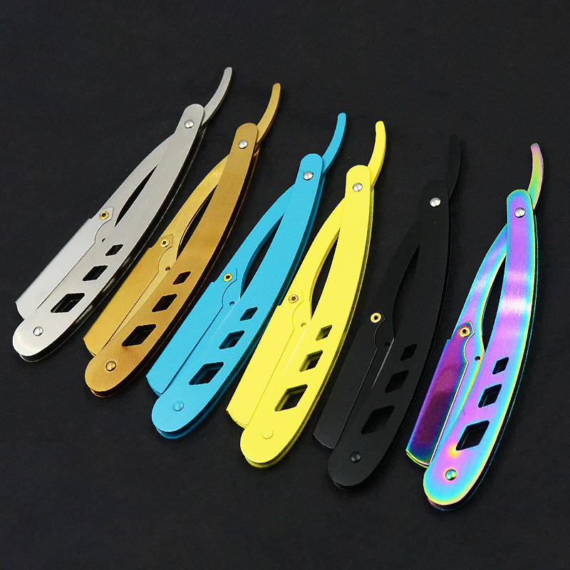 Mannen Scheren Kapper Gereedschap Haar Scheermes en Messen Antiek Zwart Opvouwbaar Scheermes Unisex Ontharing (Zonder Mes)