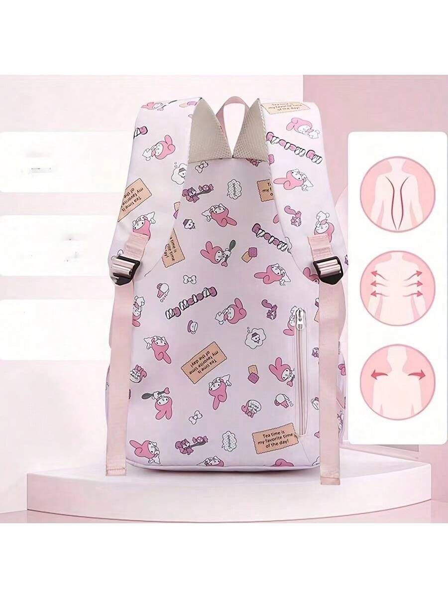 Zaino Sanrio, borsa elegante Kawaii, zaino Colorblock da donna, zaino pieghevole per esterni di grande capacità