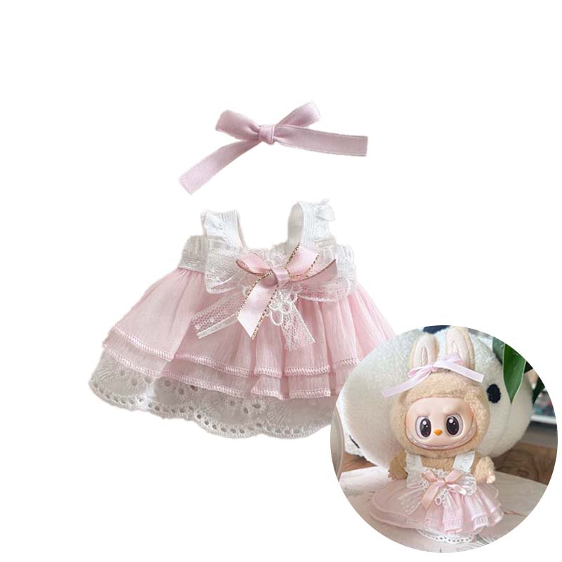 15/17cm śliczne Mini Labubu ubranka dla lalki strój Kawaii Cardcaptor Sakura styl Labubu Idol lalki odzież akcesoria element ubioru
