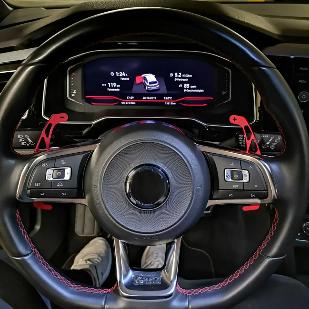 2 Chiếc Lái Ô Tô Dịch Chuyển Mái Chèo Sang Số Mở Rộng Cho VW GOLF GTI R GTD GTE MK7 7 POLO GTI scirocco 2014 2015-2019 2020