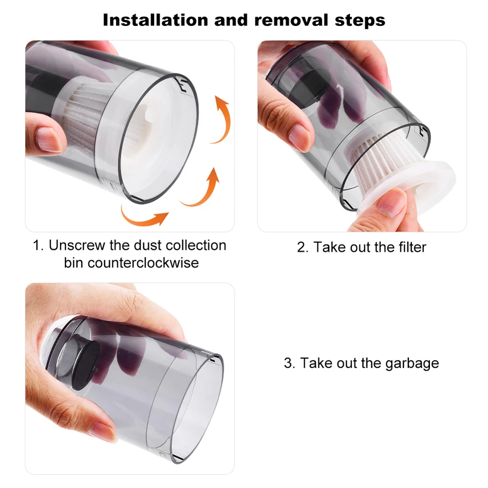 5pcs Washable HEPA Car Vacuum Filter Car Vacuum Cleaner Filter Easy Installation and Removal Handheld Vacuum Cleaner Accessories