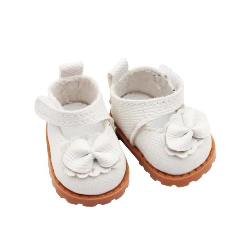 1 Paar Multi Color Labubu Puppenschuhe Labubu Bogenschuhe für 17 cm Labubu Zubehör Puppenfingerschuhe Puppenlederschuhe
