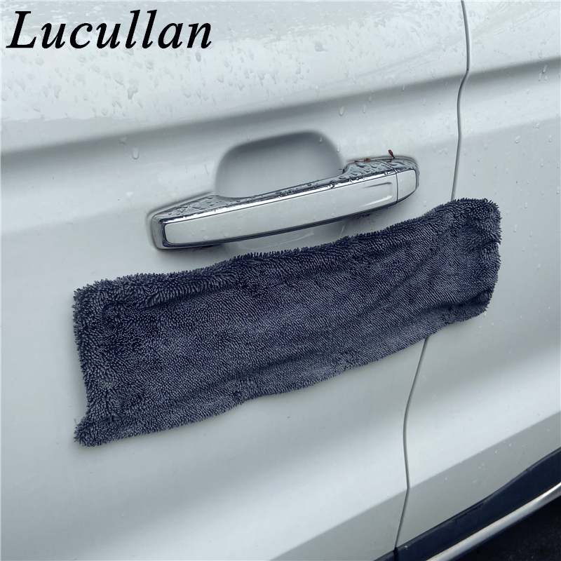 Lucullan Magnet Premium Twist Loop Microfiber Towels For Drying Dripping Water From Door Handle&Mirror