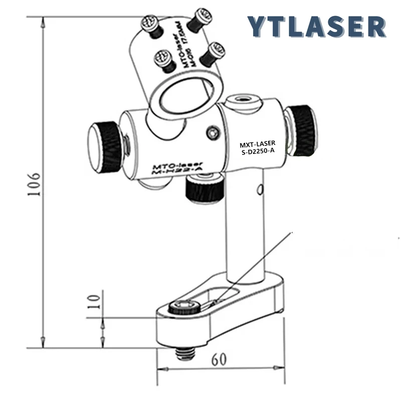 3-axis Laser Aligner Clamp Adjustable High and Low Optical Bracket 360 Degrees for Laser-pointer Module Holder Mount Clamp