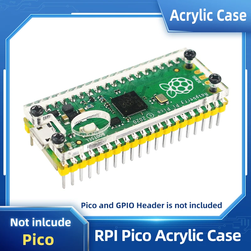 Чехол Raspberry Pi Pico, акриловый прозрачный чехол для Pico Board RP2040, микроконтроллер, микрокомпьютеры Pico W
