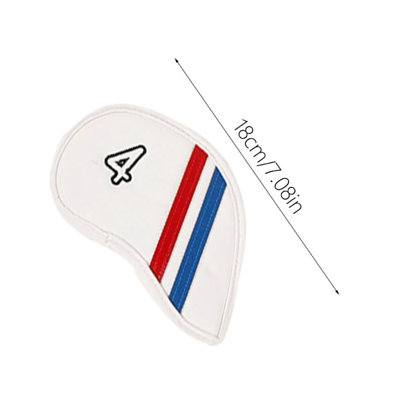 9Pcs 방수 헤드 커버 골프 아이언 클럽 헤드 커버 PU 가죽 골프 헤드 커버로드 헤드 보호 케이스 지속적인 448D