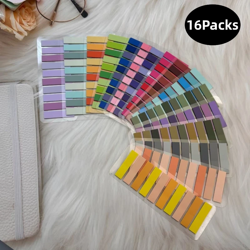 3200 hojas de índice colorido transparente, blocs de notas creativos, papelería para oficina y escuela, pegatinas autoadhesivas, blocs de notas adhesivas