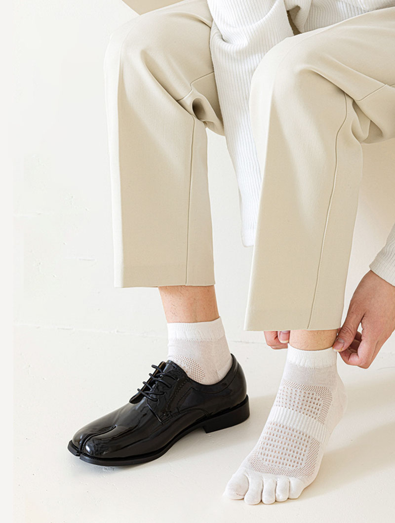 Calcetines cortos de malla transpirable ultrafinos de verano para hombre, calcetines deportivos con cinco dedos, calcetines tobilleros que absorben el sudor, calcetines con punta abierta
