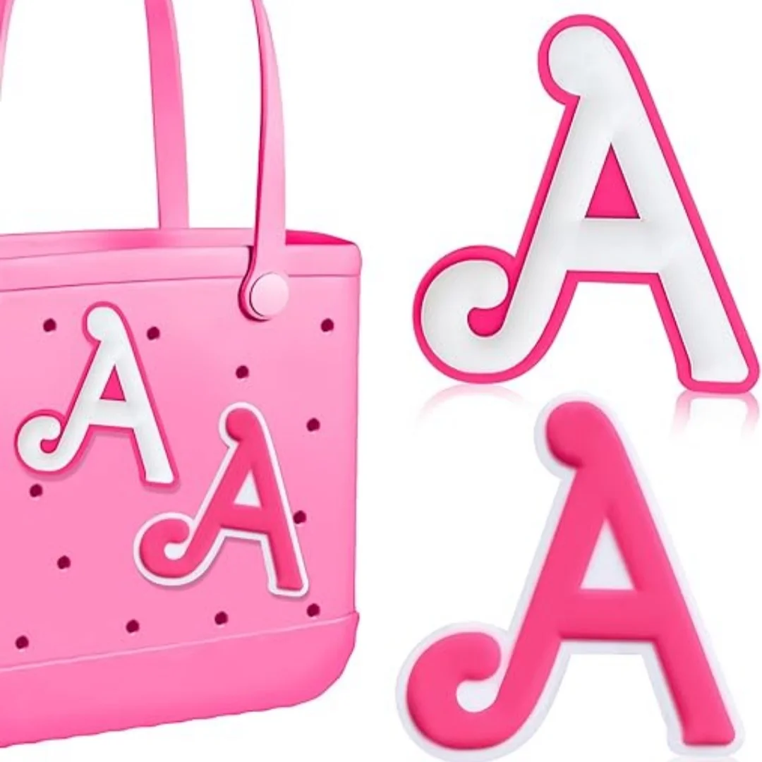 Ciondoli con scritte da 2 pezzi per borsa Bogg, accessori decorativi stampati con alfabeto 3D per borsa Bogg, inserto alfabeto personalizzato
