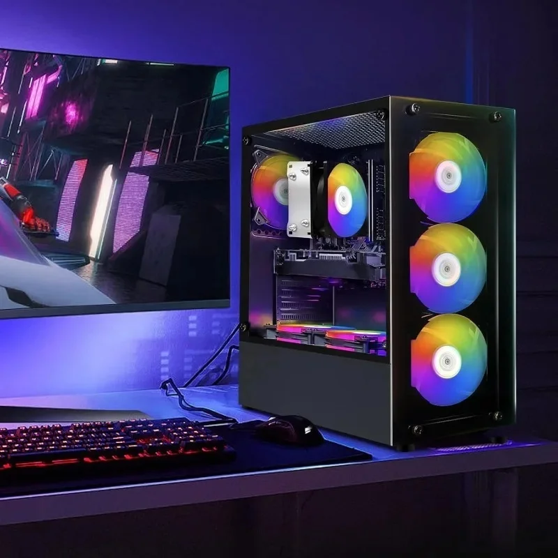 Komputer stacjonarny do gier, GeForce RTX 2060 6G, AMD Ryzen 5 2600 do 3.9G, 16G DDR4, 512G SSD, 600M WiFi, BT 5.0, R
