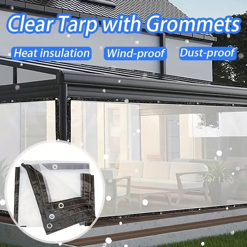 0.18mm PE transparent waterproof tarpaulin, plastic waterproof film for gardens, balconies, greenhouses, succulents, keeping war
