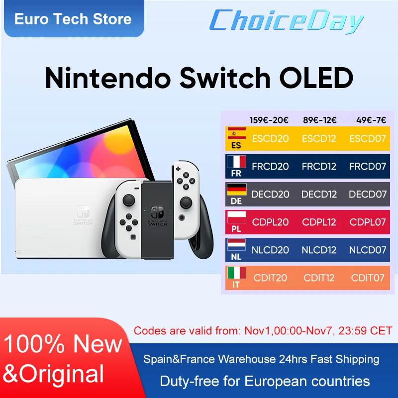 Nintendo Switch-consola OLED con pantalla de 7 pulgadas, consola ajustable de Audio mejorada, modo de TV estable, videojuego