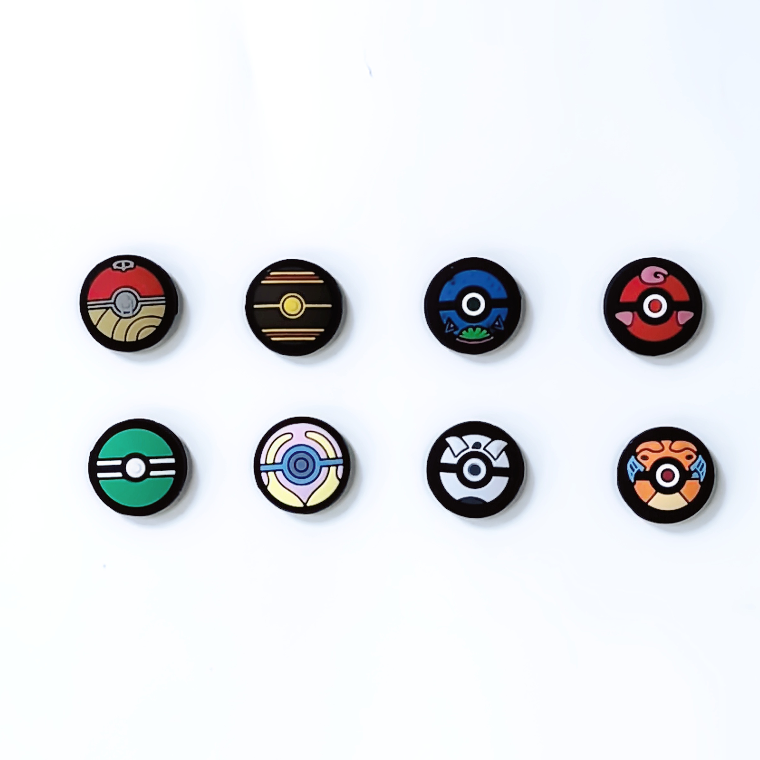 8 個漫画シリコンアナログ親指グリップキャップ Nintendo Switch OLED/Switch Lite/Switch ジョイスティック保護カバーと互換性あり