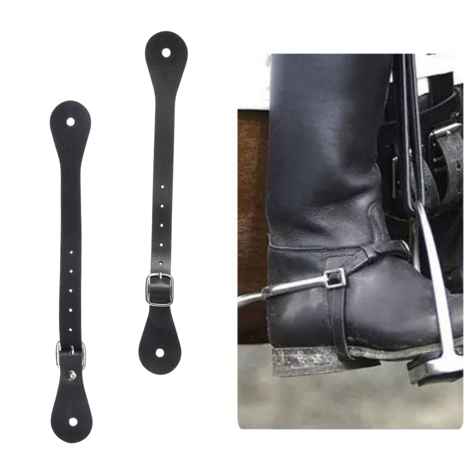 2 แพ็คทนทานขี่ม้าปรับอังกฤษ BOOT สายรัดพรีเมี่ยมผู้หญิงผู้ชาย Spur สายรัดสําหรับขี่ม้าอุปกรณ์เสริม